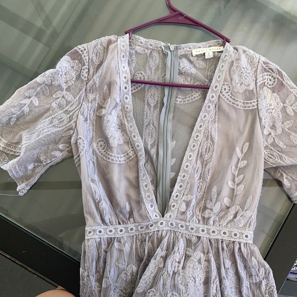 Anthropologie Dresses & Skirts - *SOLD* mauve lace deep V plunge boho dress